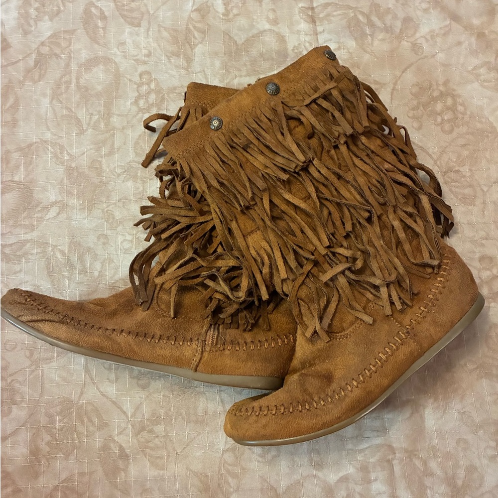 Mudd Brown Fringe Kids Boots